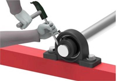 Installation of eccentric sleeve locking belt seat bearing